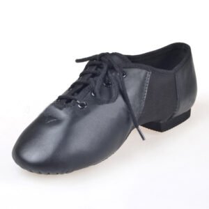 slip on lace up leather jazz shoes