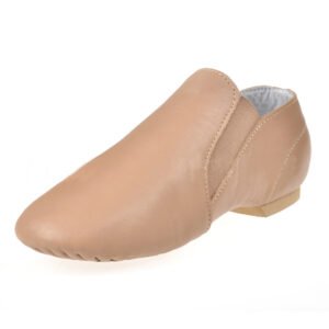 slip on narrow elastic bilateral leather jazz shoes