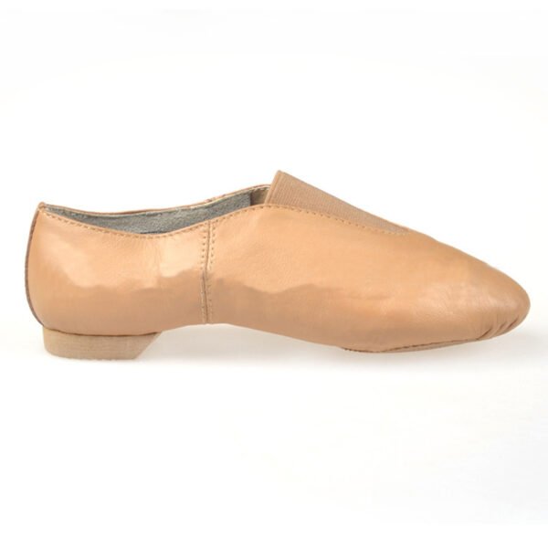 slip on upper elastic leather jazz shoes